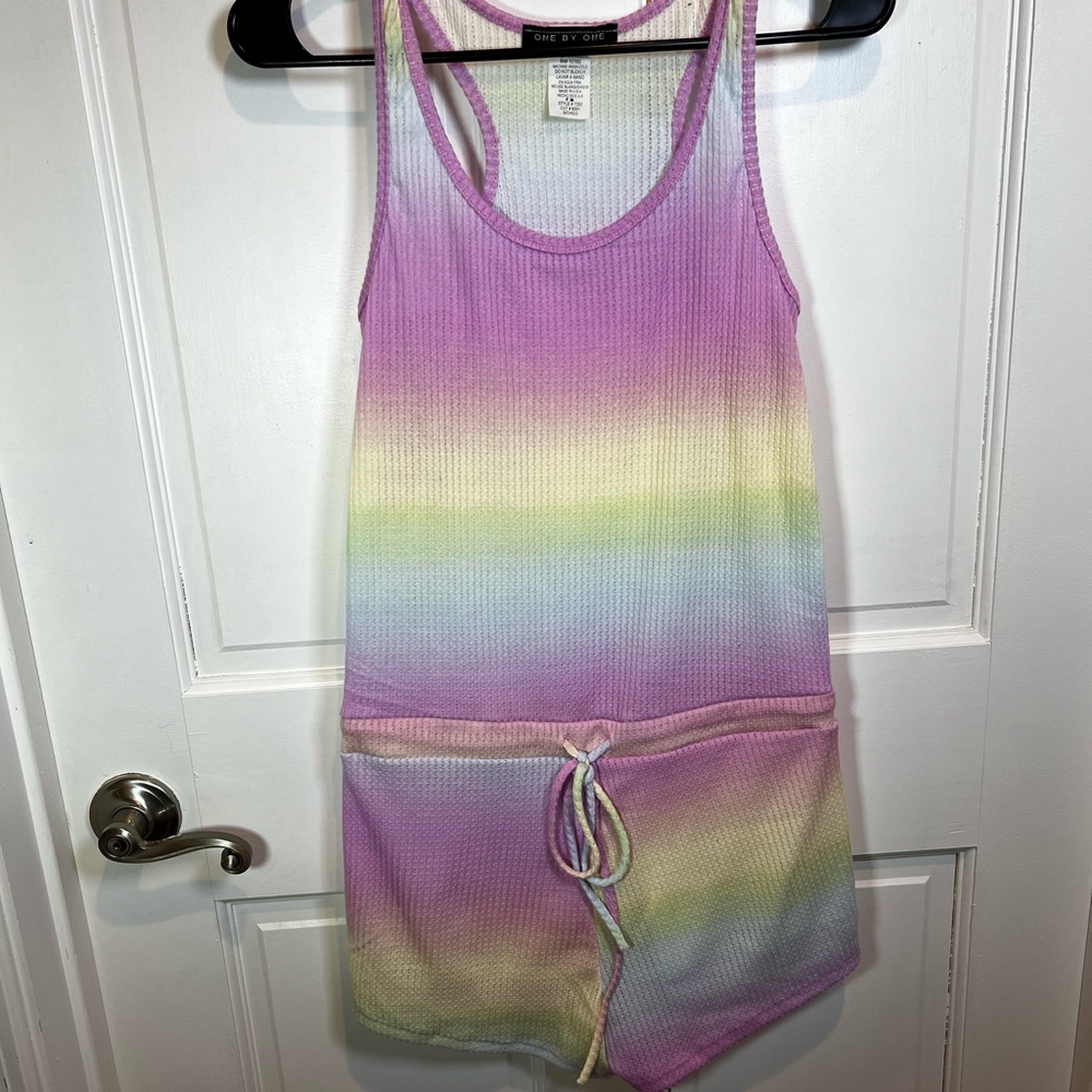 One by One Rainbow Romper in Size Small